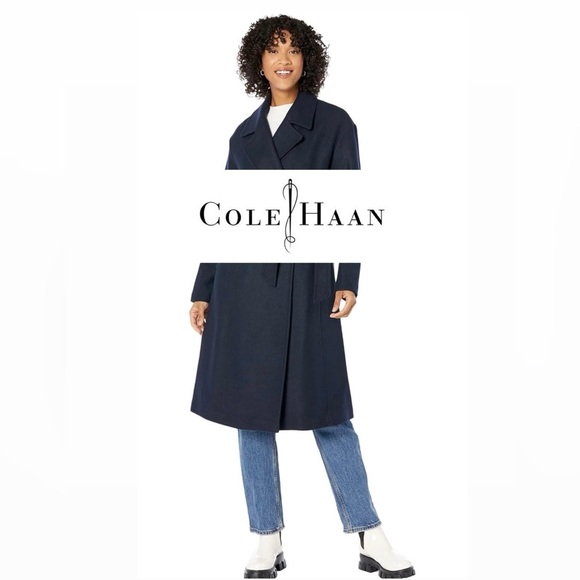 PEA COAT Cole Haan Signature NWT
Flared Belted Wool Blend 
Trench Coat - Picture 1 of 8